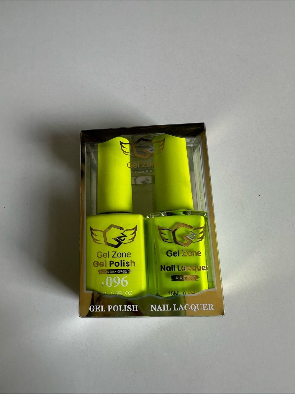 Neon Yellow Gel Polish & Nail Lacquer Duo